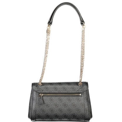 Black Polyethylene Women Handbag