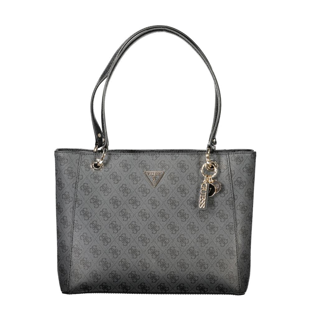 Black Polyethylene Women Handbag