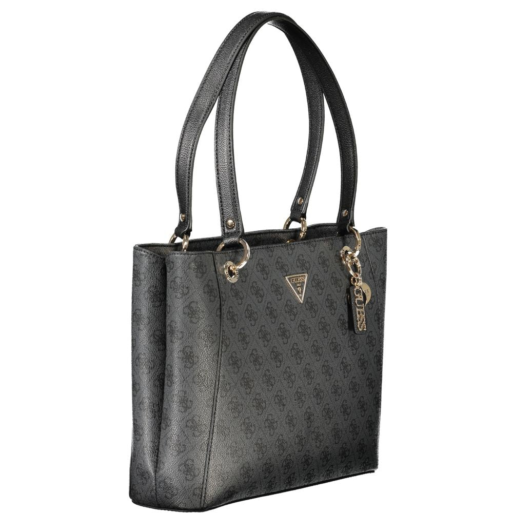 Black Polyethylene Women Handbag