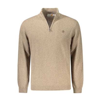 Beige Wool Men Sweater