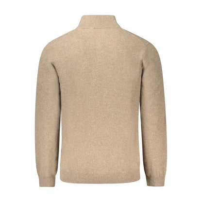 Beige Wool Men Sweater