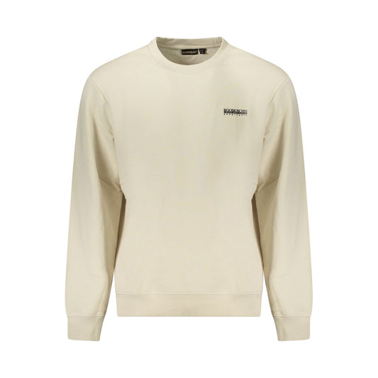 Beige Cotton Men Sweater