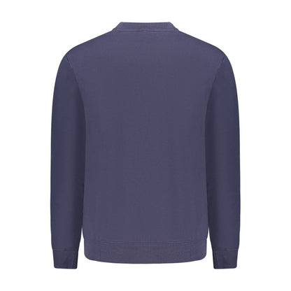 Blue Cotton Men Sweater