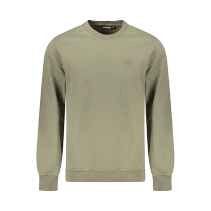 Green Cotton Men Sweater