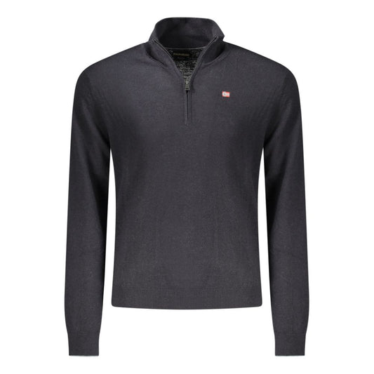 Black Wool Men Sweater