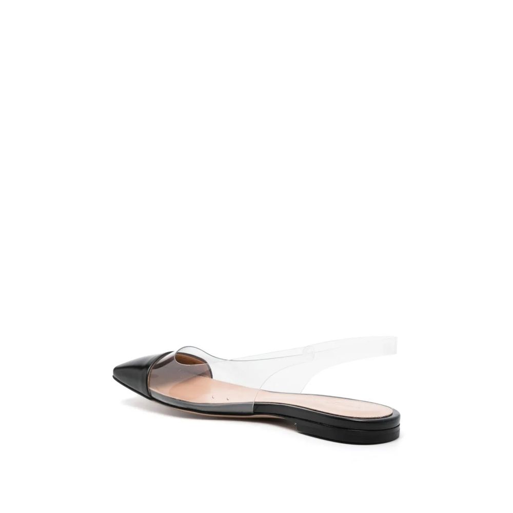 Black Plexiglass Ballet Flats