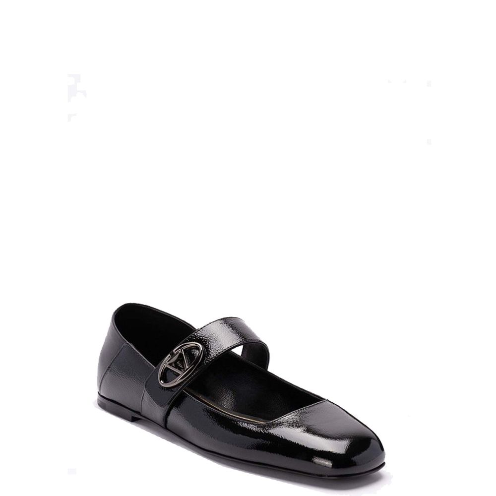 Black Calfskin Ballet Flats