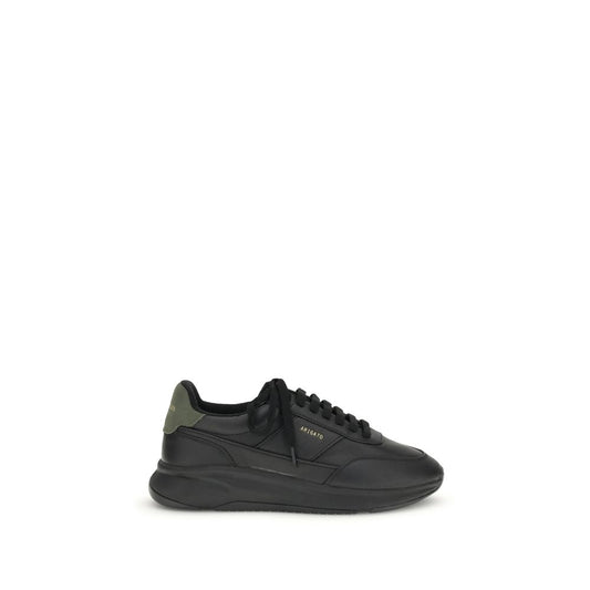 Black Leather Athletic Sneakers