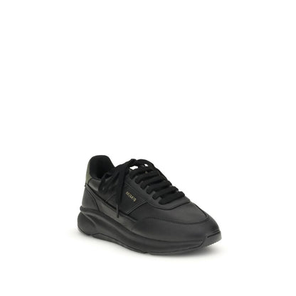 Black Leather Athletic Sneakers