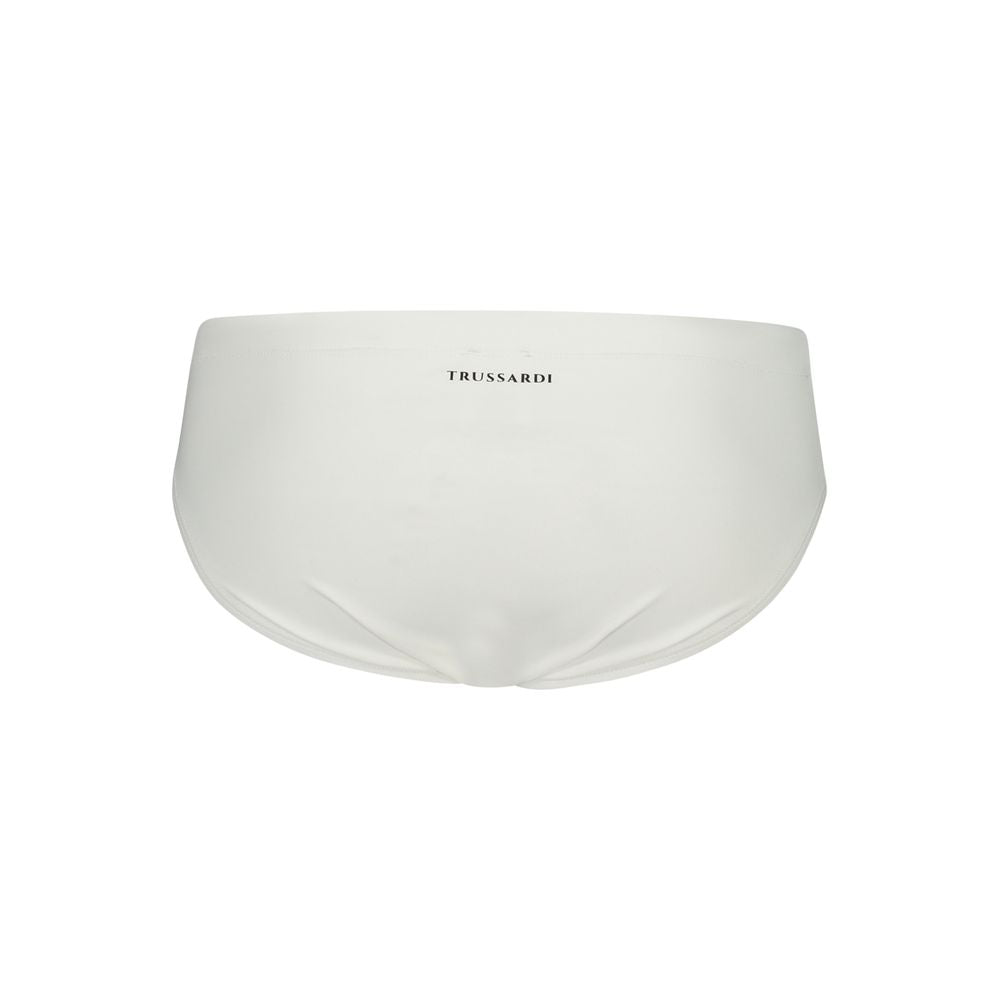 White Elastane Swimwear