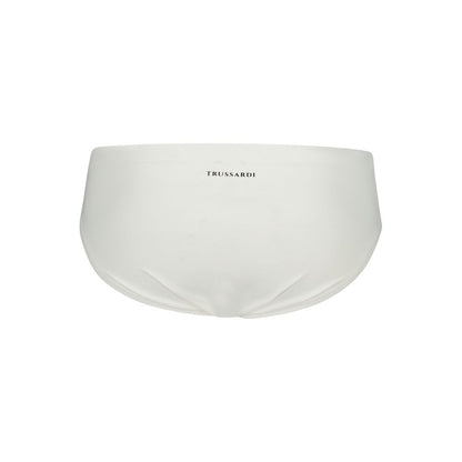 White Elastane Swimwear