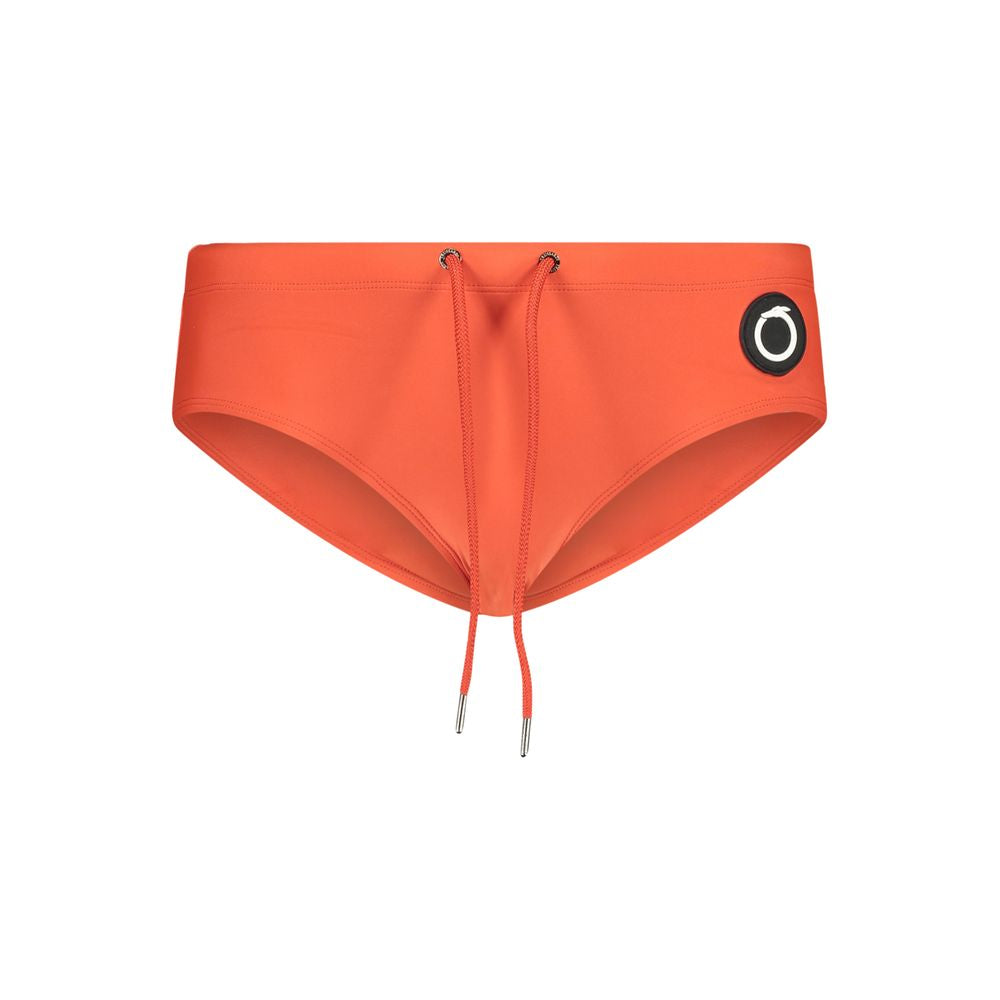 Red Elastane Swimwear