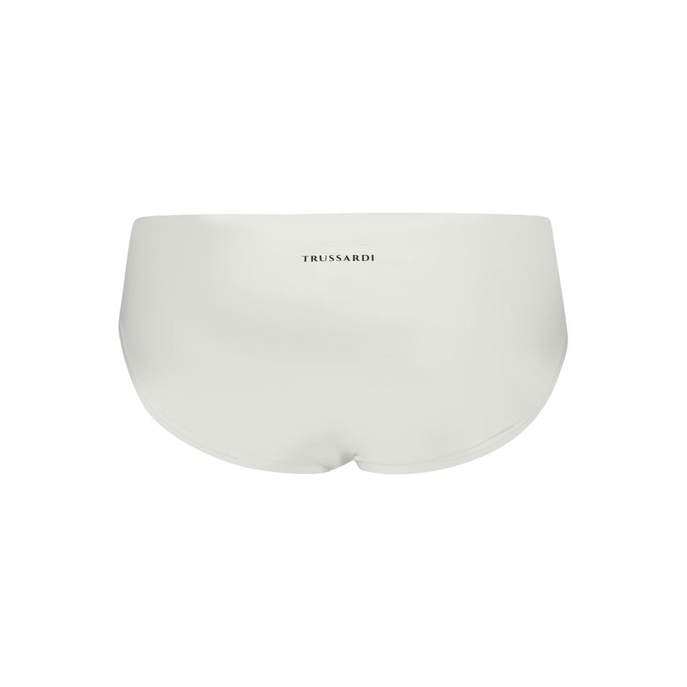 White Elastane Swimwear