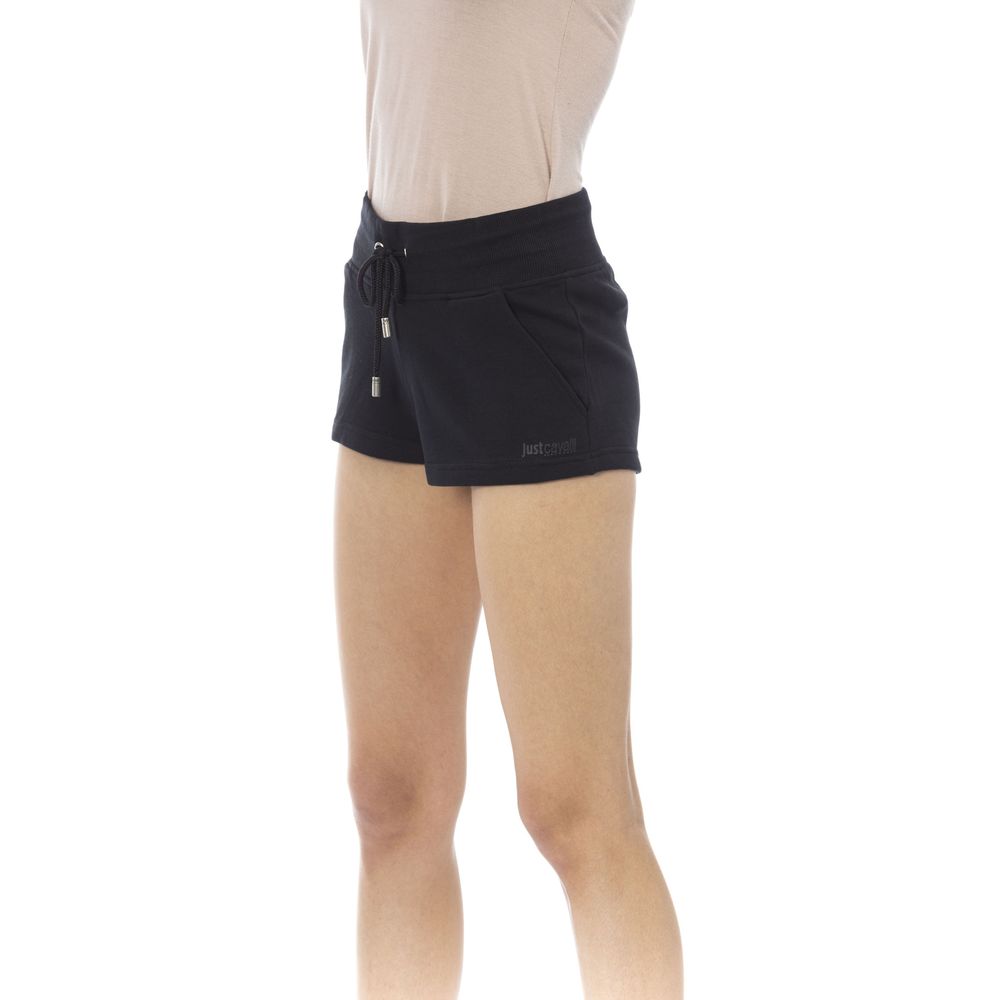 Black Cotton Women Short Shorts
