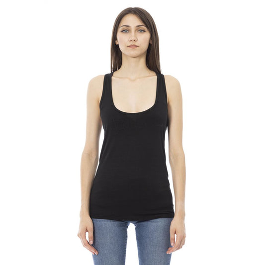 Black Viscose Tank Top