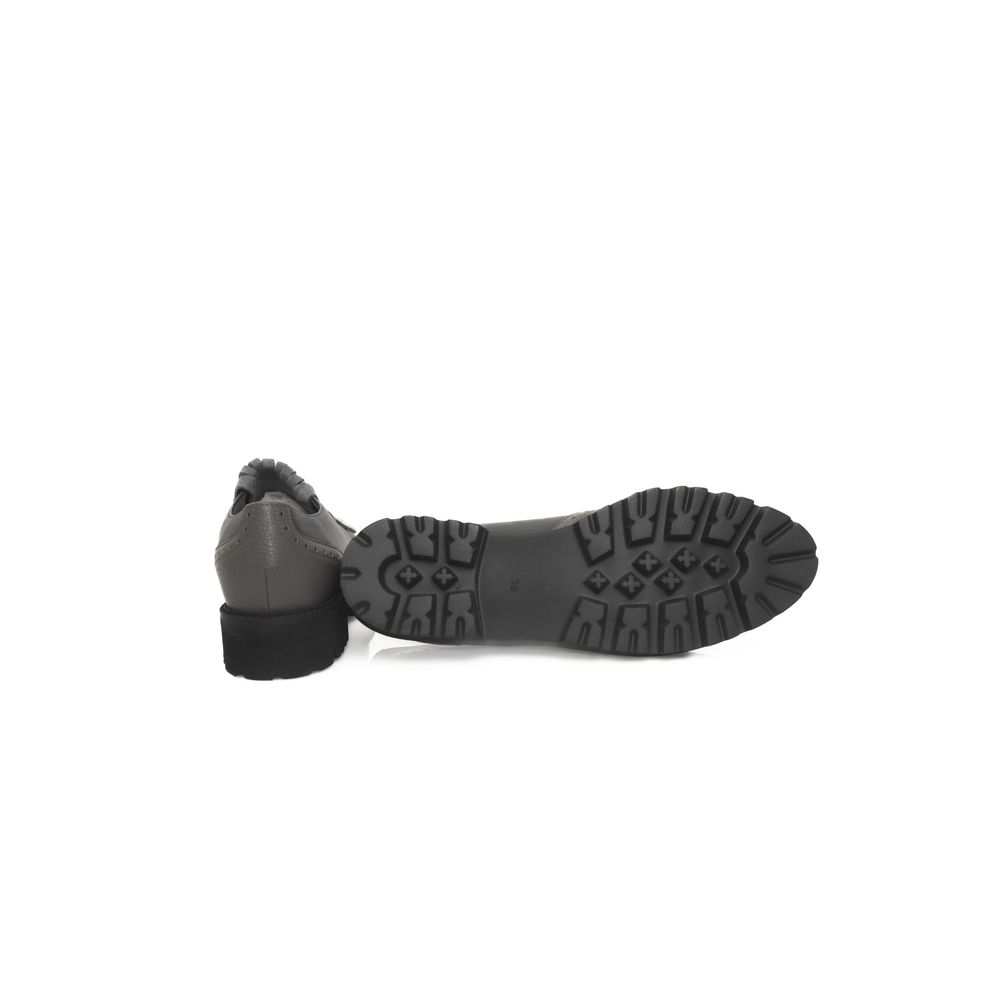 Gray Cowhide Women Loafer