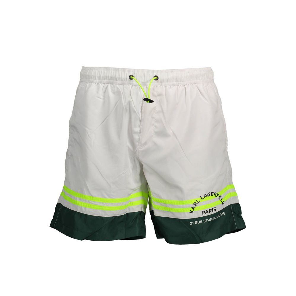White Polyester Swimwear