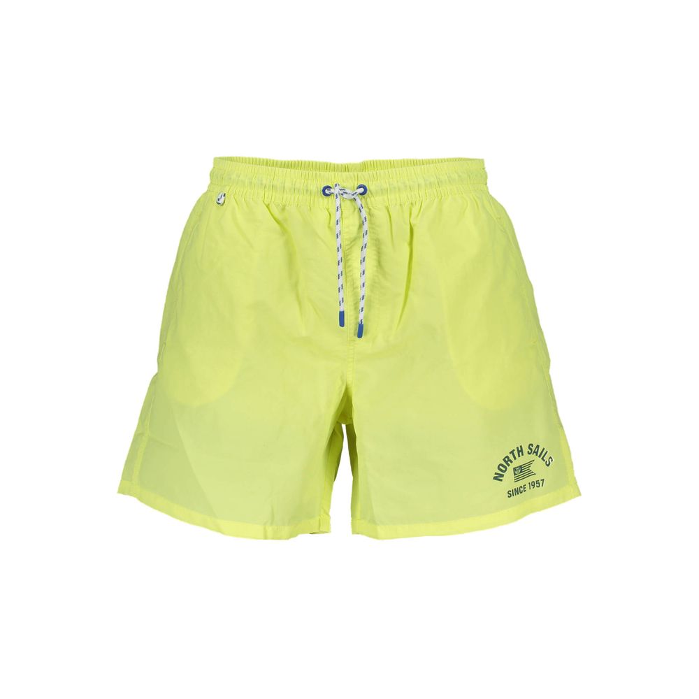Yellow Polyester Swimwear