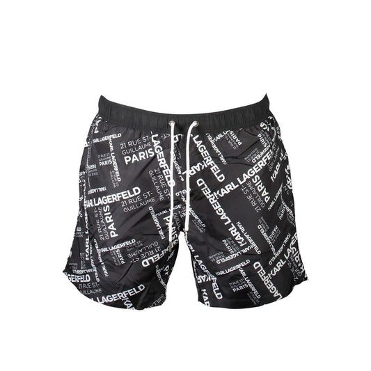 Black Polyester Swimwear