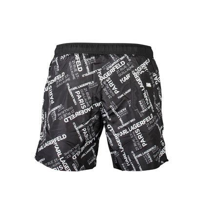 Black Polyester Swimwear