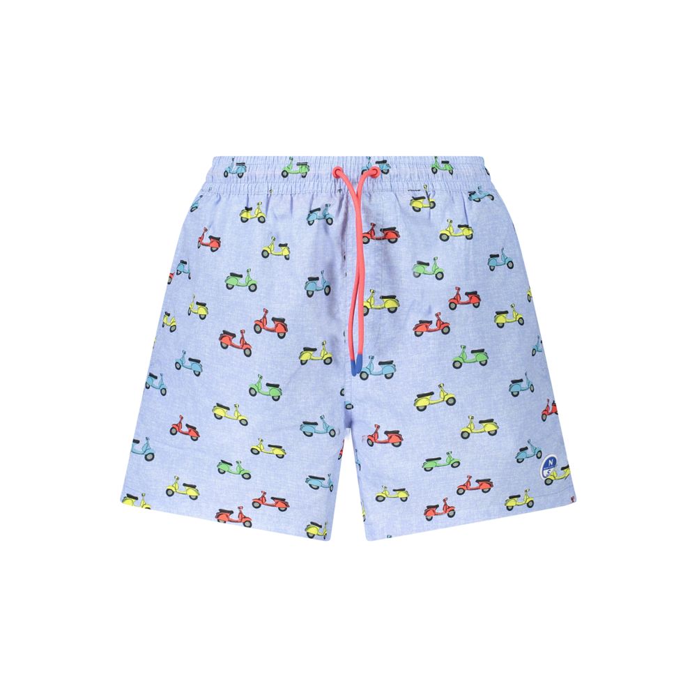 Blue Polyester Swimwear