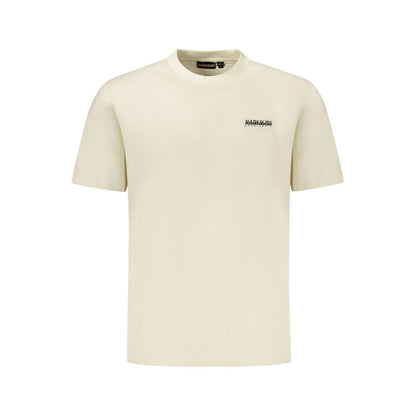 Beige Cotton Men T-Shirt