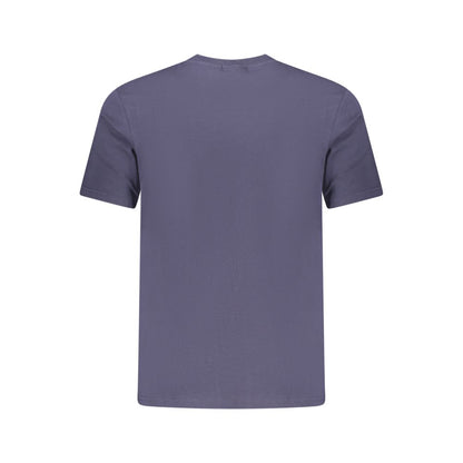 Blue Cotton Men T-Shirt