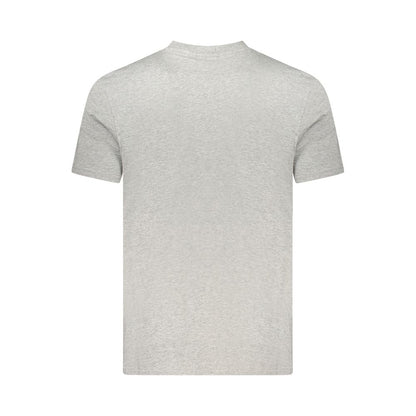 Gray Cotton Men T-Shirt