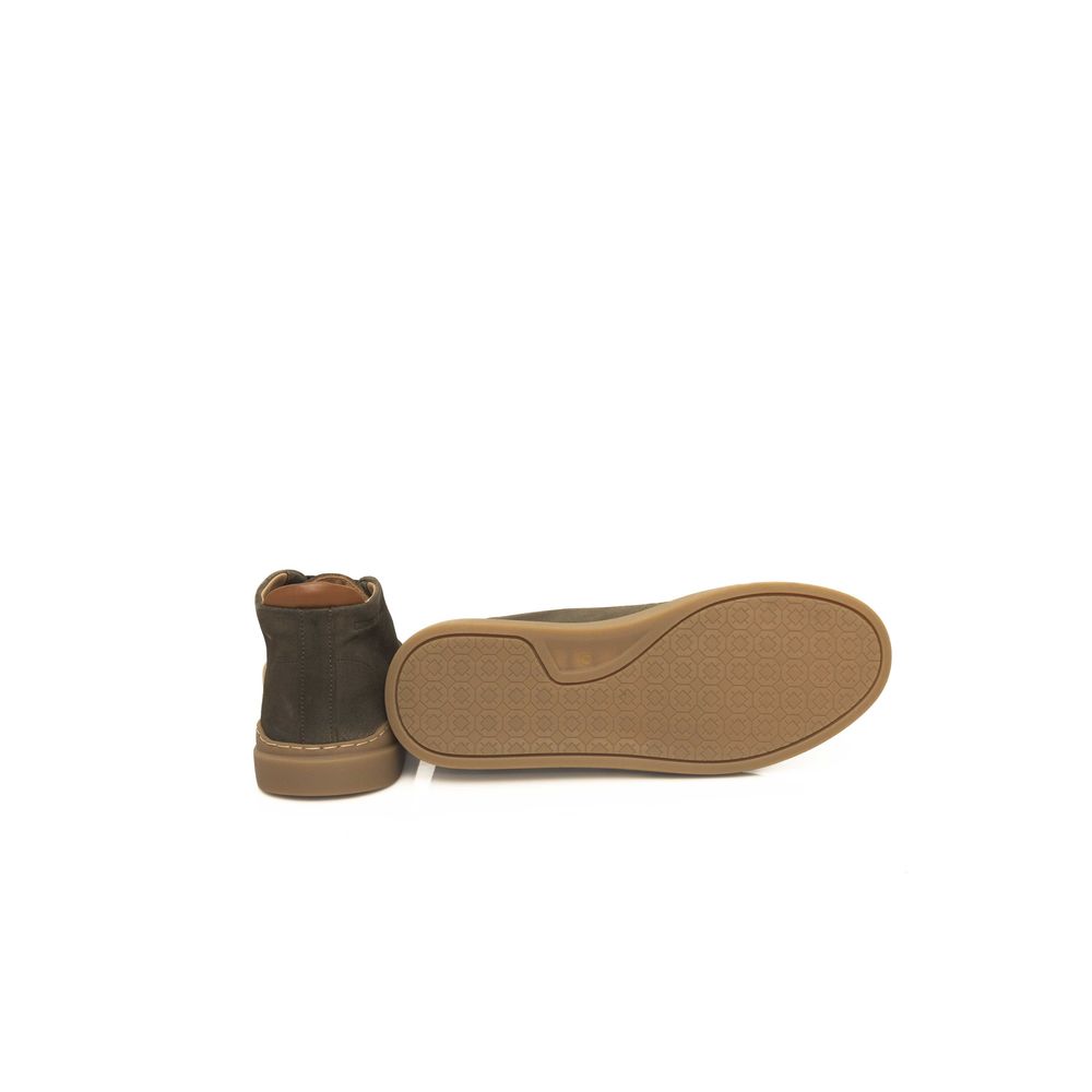 Green Cowhide Men Boot