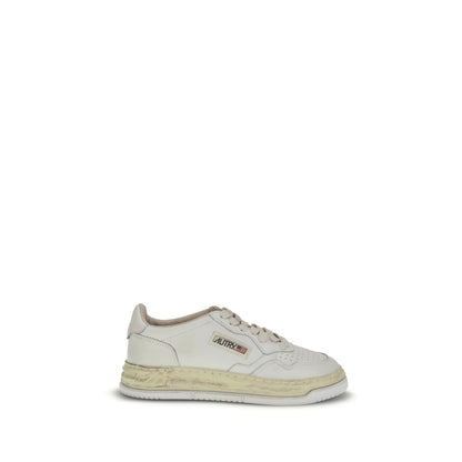 White Leather Athletic Sneakers