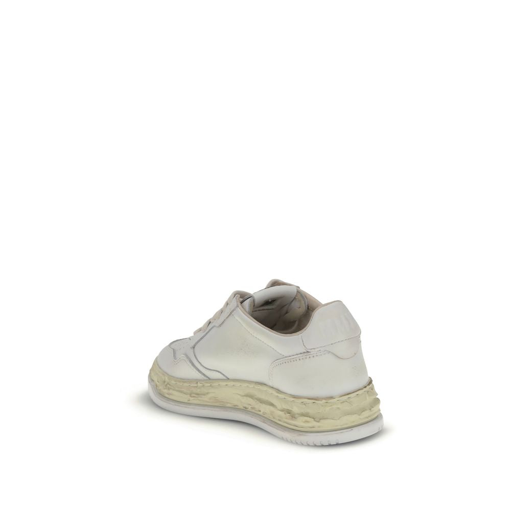White Leather Athletic Sneakers