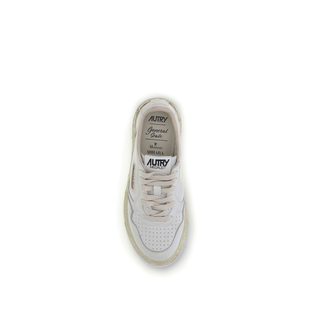 White Leather Athletic Sneakers