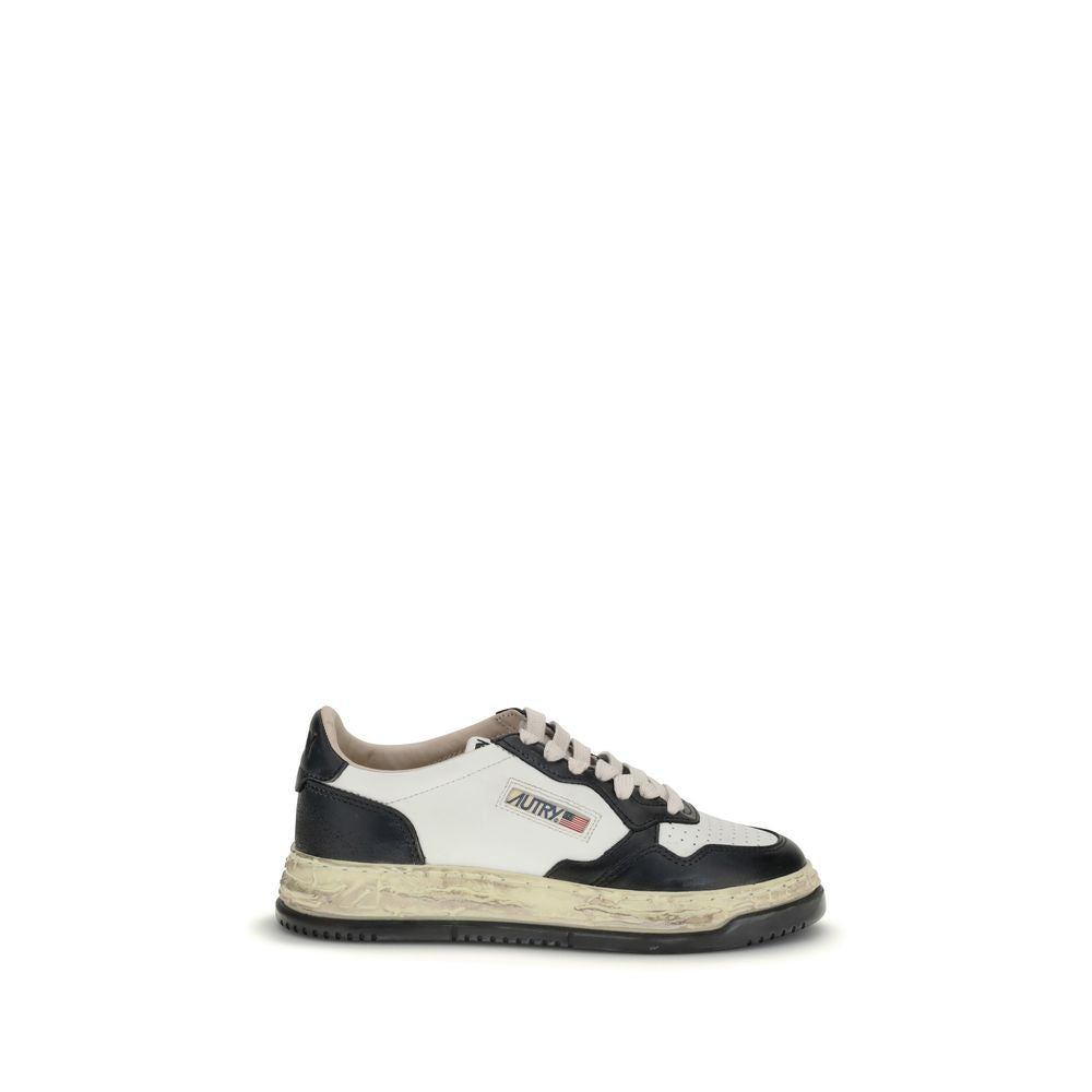 Black Leather Athletic Sneakers