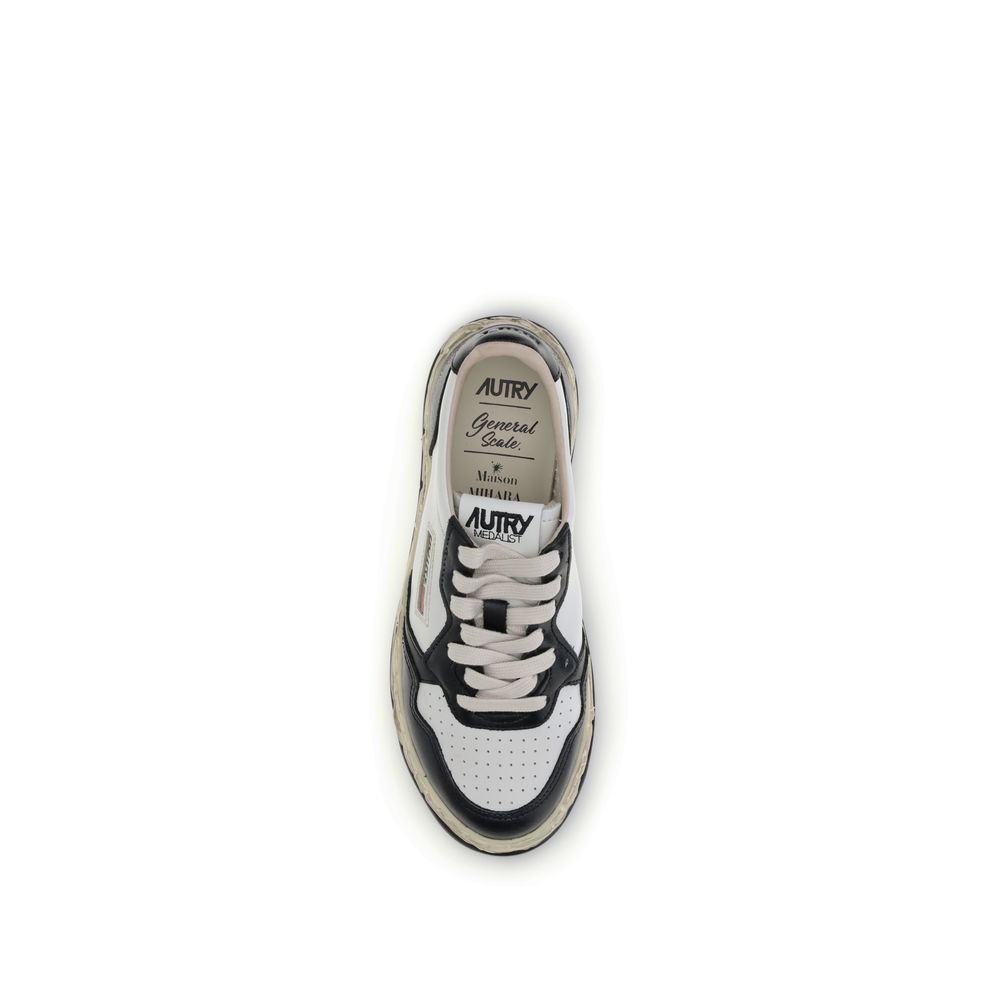 Black Leather Athletic Sneakers