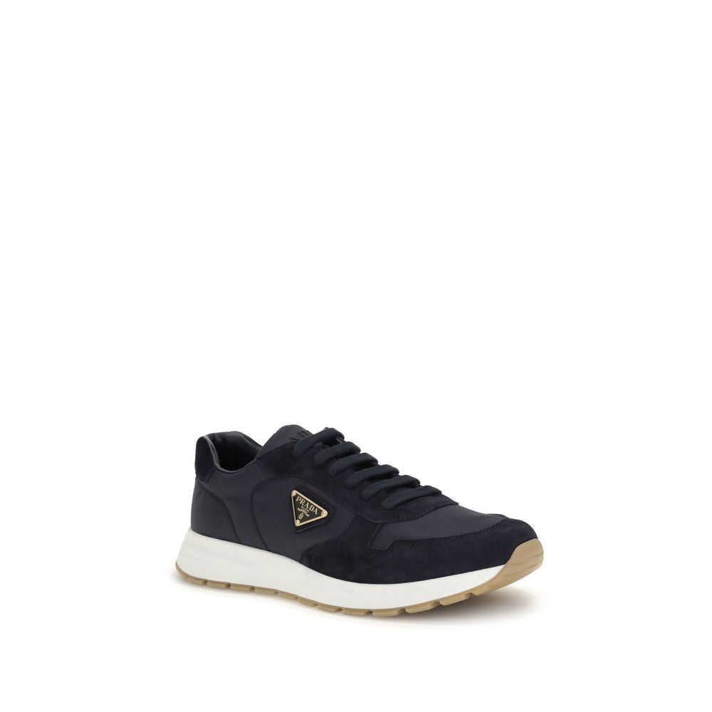 Blue Recycled Polyamide Athletic Sneakers