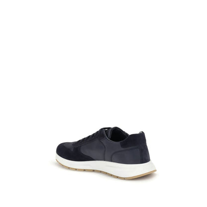 Blue Recycled Polyamide Athletic Sneakers