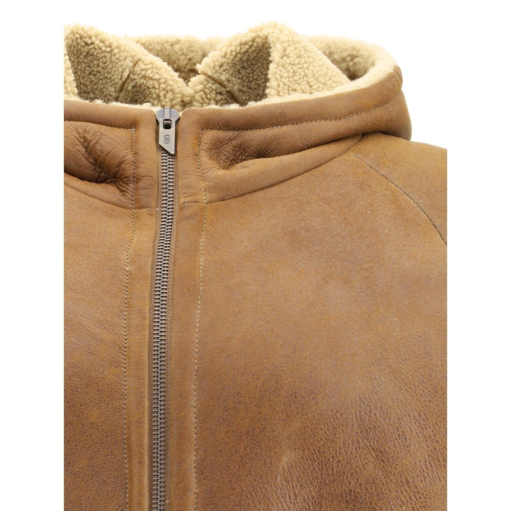 Brown Leather Coat
