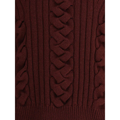 Bordeaux Fur Cashmere Sweater