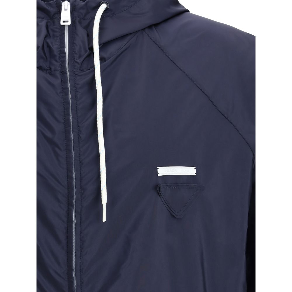 Blue Recycled Polyamide Shell Jacket