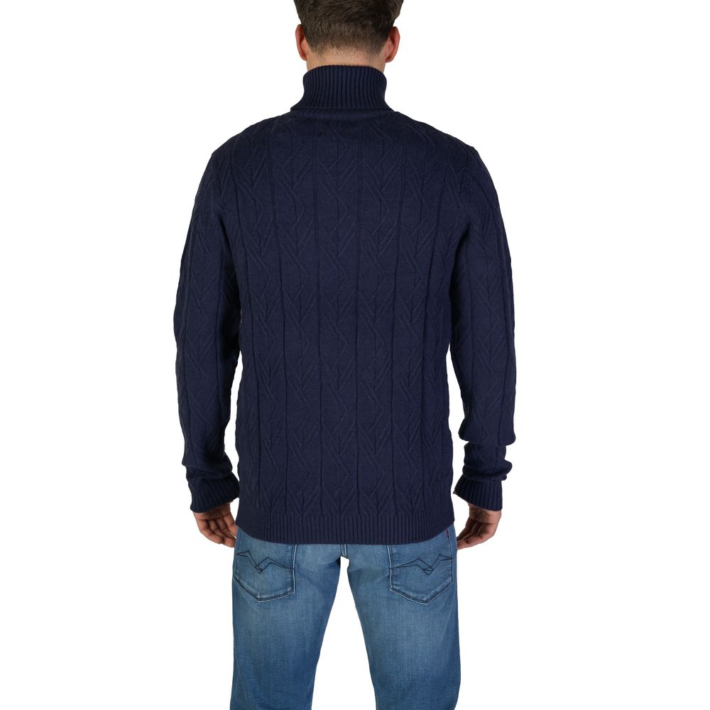 Blue Polyester Sweater