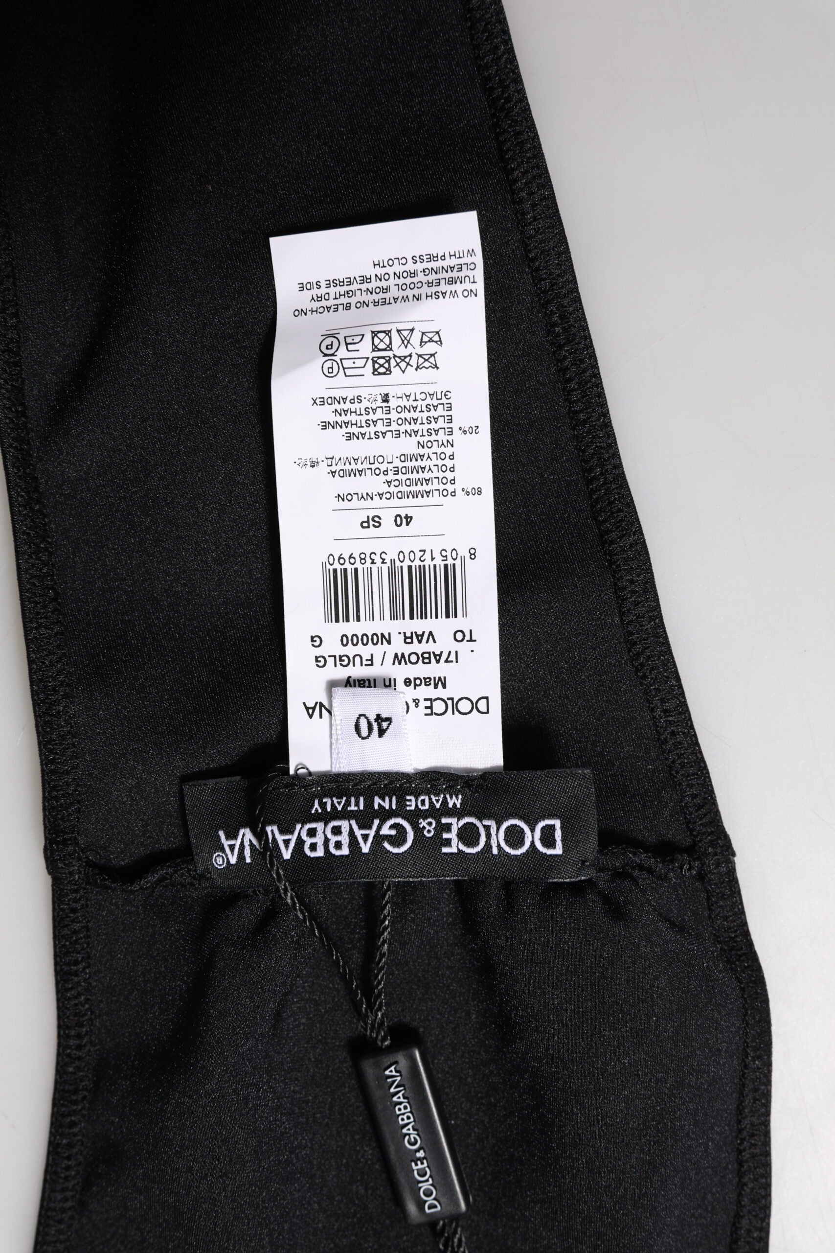 Black Nylon Blend Bandeau Strapless Tube  Top