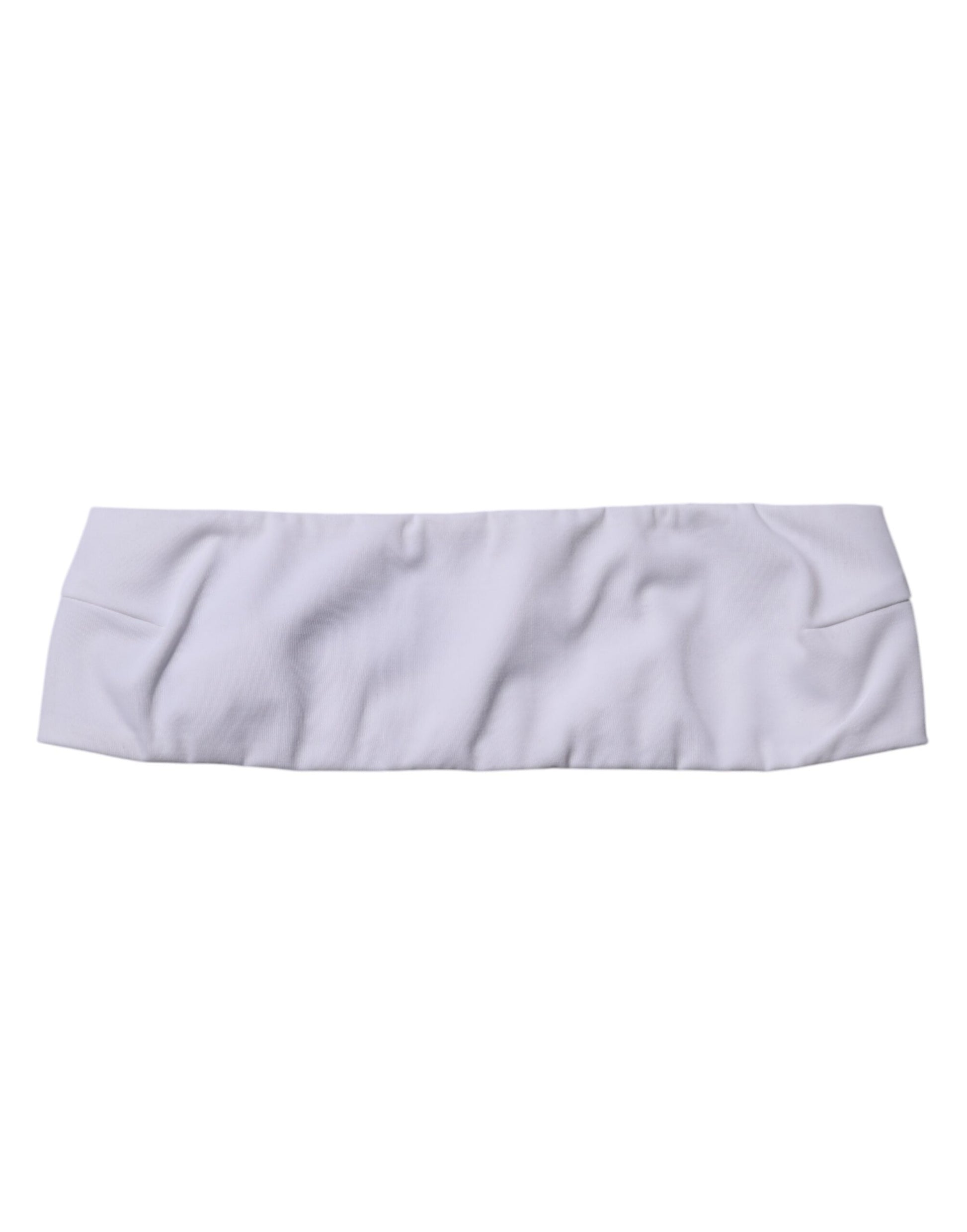 White Nylon Blend Bandeau Strapless Tube Top