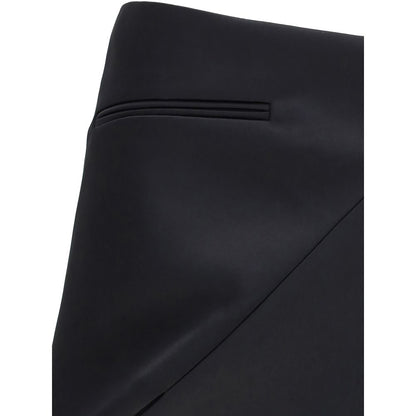 Black Triacetate Mini Skirt