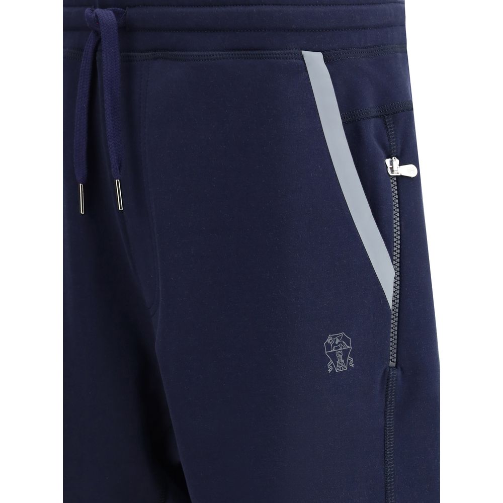 Blue Cotton Joggers (Workout Pants)