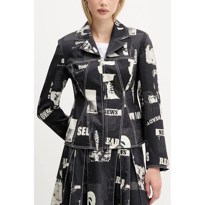 Black Cotton Jackets & Coat