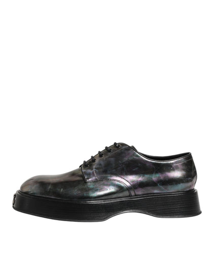 Multicolor Leather Lace-up Men Formal Derby Shoes