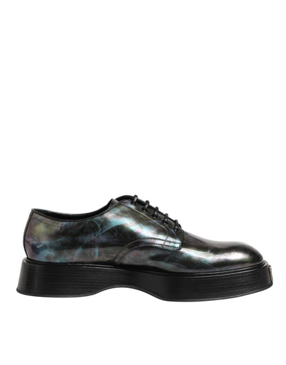 Multicolor Leather Lace-up Men Formal Derby Shoes