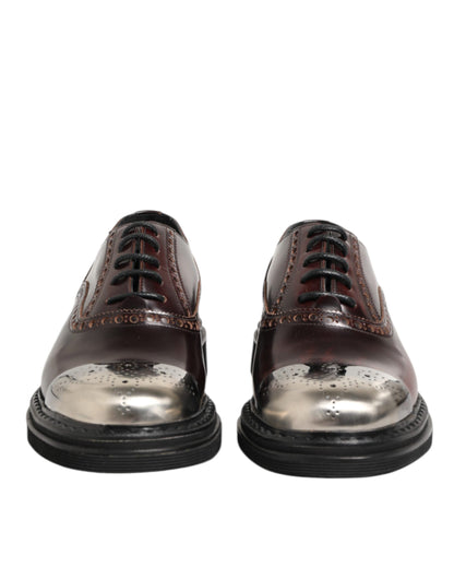 Brown Leather Lace Up Dress Men Oxford Shoes