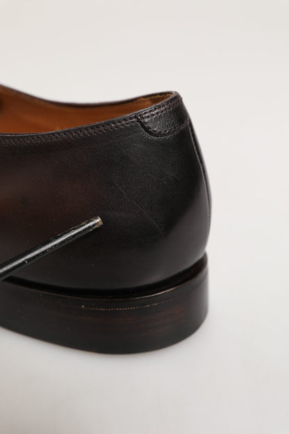 Brown Leather Lace Up Dress Men Derby Shoes