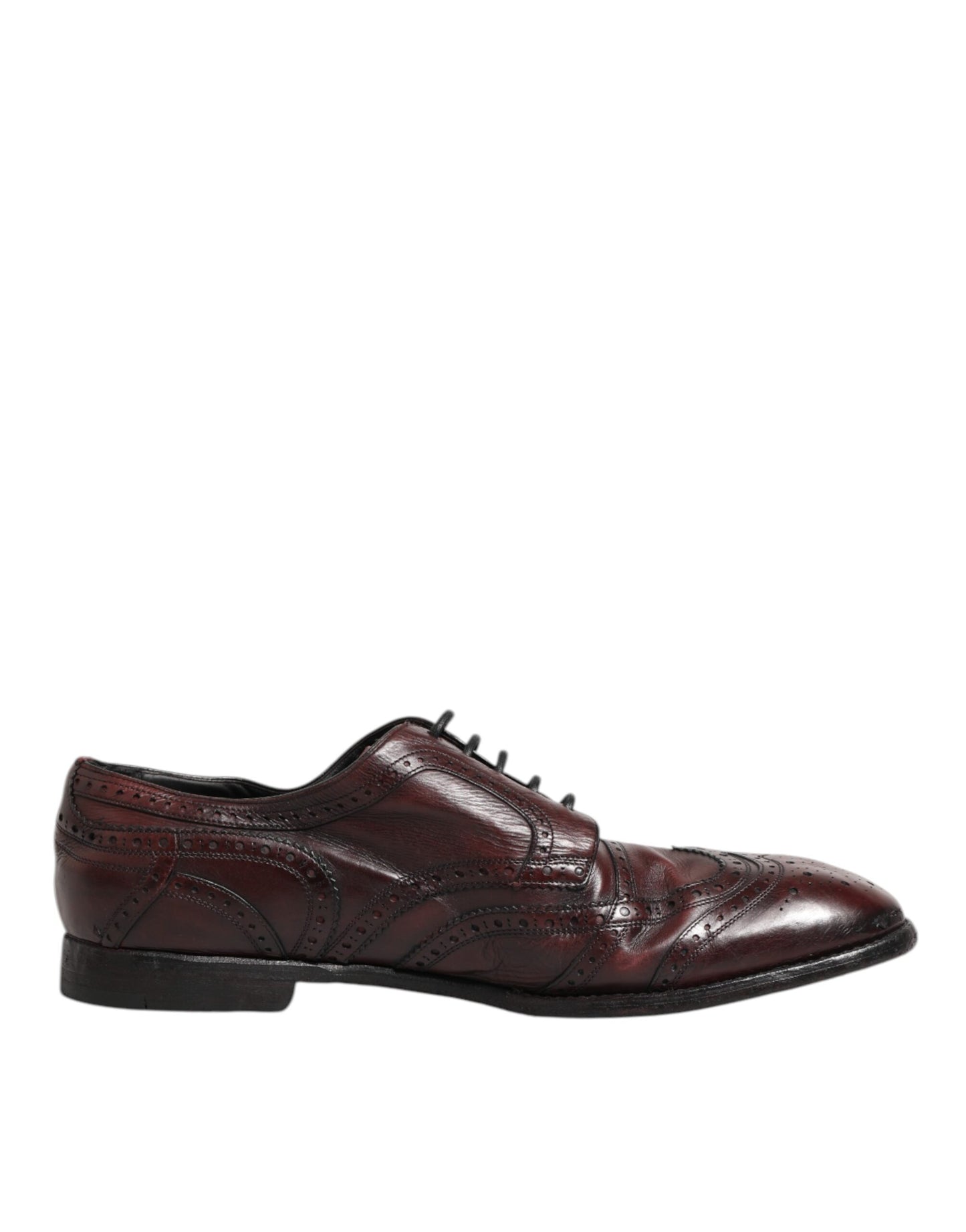 Bordeaux Leather Lace Up Dress Derby Shoes